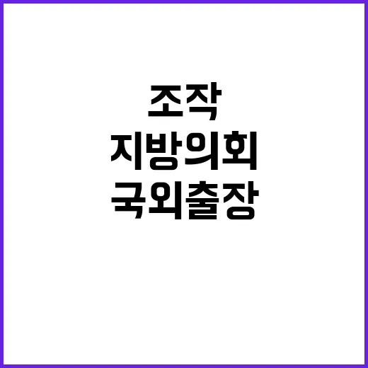 국외출장 조작 지방…