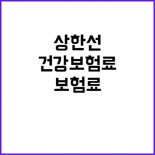 건강보험료 상한선 복지부의 단호한 입장 공개!