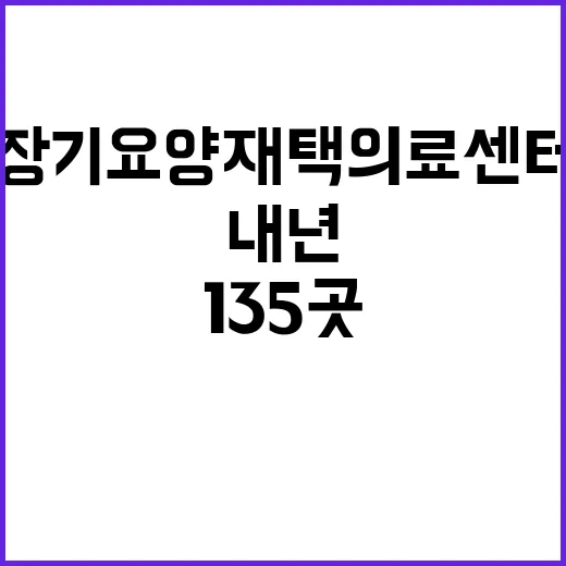 장기요양 재택의료센터 135곳 내년 1월 개방!