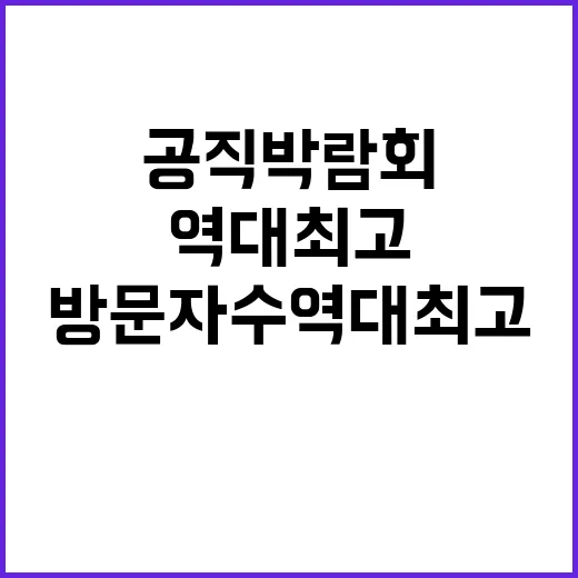 공직박람회 방문자 수 역대 최고 기록인 2만 1000명!