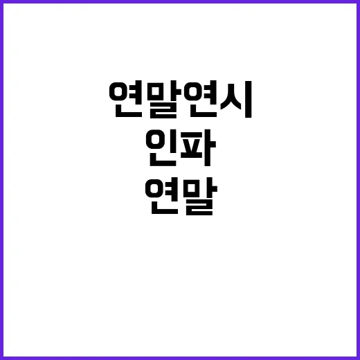 위험요소 제거 연말연시 인파관리 특별대책 공개!