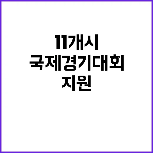 국제경기대회 문체부의 지원으로 11개 시·도 혜택!