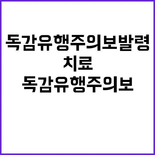 독감 유행주의보 발령…신속 치료 방법 공개!