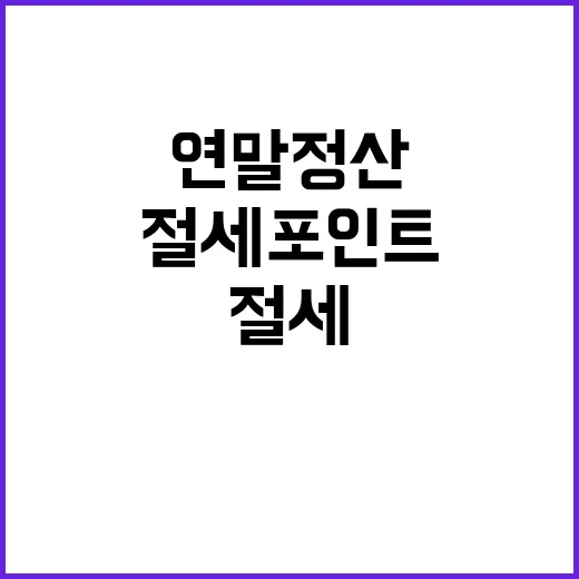 절세 포인트 연말정산 필수 정보 공개!