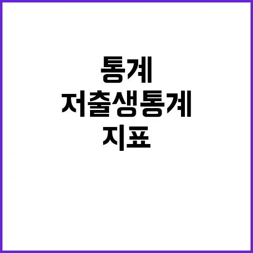 저출생 통계 지금 확인하세요! ‘지표누리’ 공개