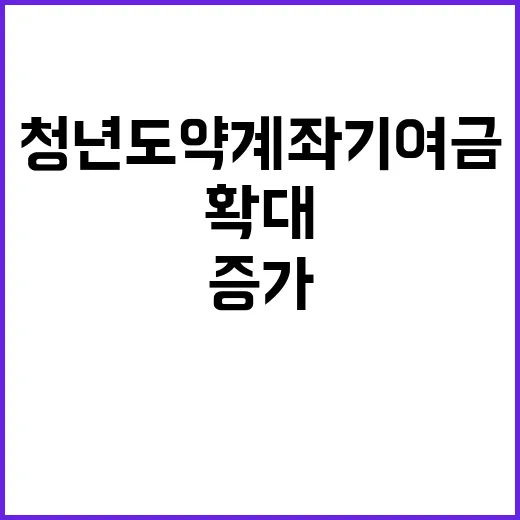 청년도약계좌 기여금 확대와 수익 증가 기대!