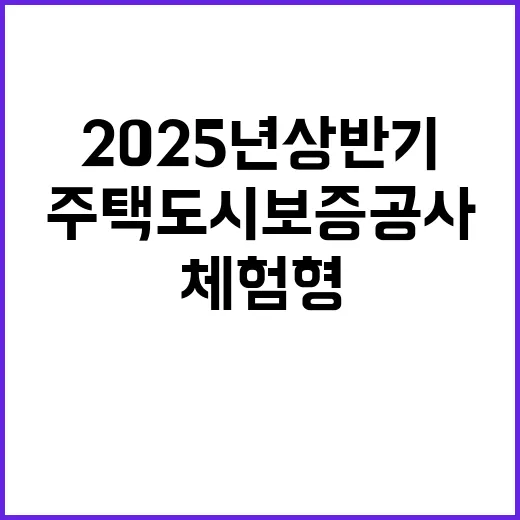 2025년 상반기 주택도시보증공사 체험형 청년인턴 채용공고