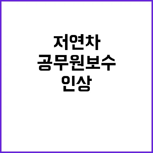 공무원 보수 인상 …