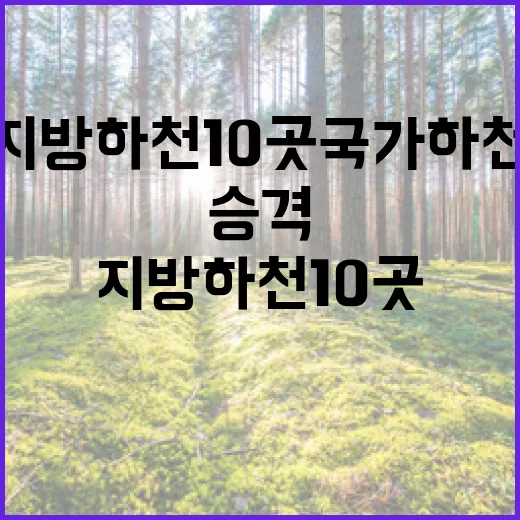 배출권거래제 지방하천 10곳 국가하천 승격 소식!