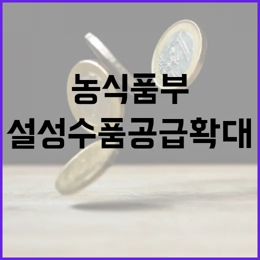 “농식품부 설 성수품 공급 확대 소식에 기대감!”