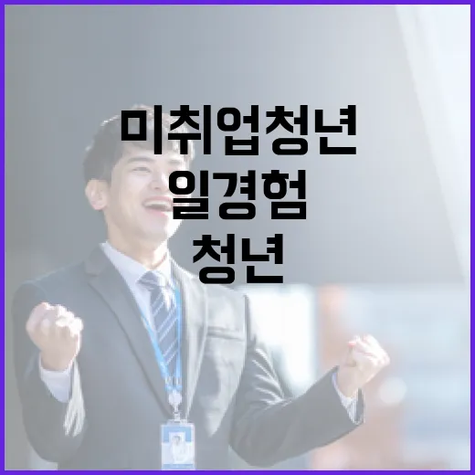 일경험 제공 미취업 청년 5만 8000명의 희망!