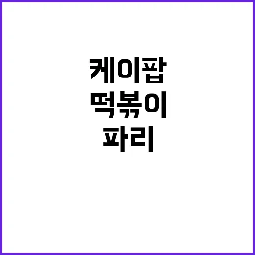 파리, 케이팝과 떡볶이로 한국의 매력 발견!