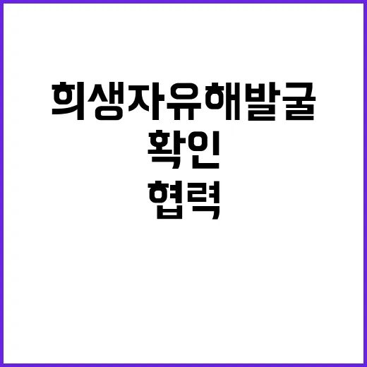 강제동원 희생자 유해 발굴 한·미 협력 확인!