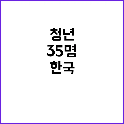 한국 35명 청년 글로벌 홍보 대사로 나선다!