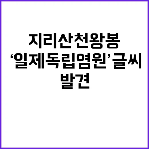 ‘일제 독립 염원’…