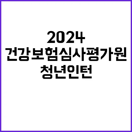 2024년 하반기 건강보험심사평가원 체험형 청년인턴(장애) 채용 공고