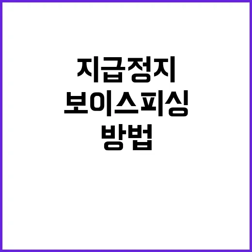 보이스피싱 간편송금으로 신속 지급정지 방법 공개!