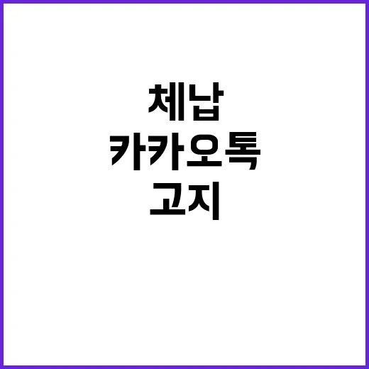 ‘카카오톡 체납고지…