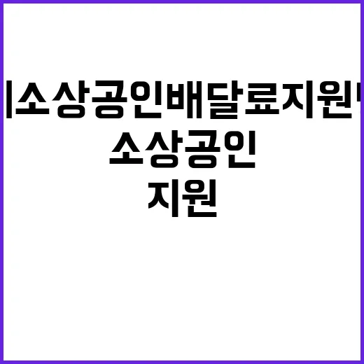 영세 소상공인 배달…