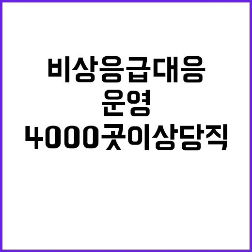 비상응급 대응 40…