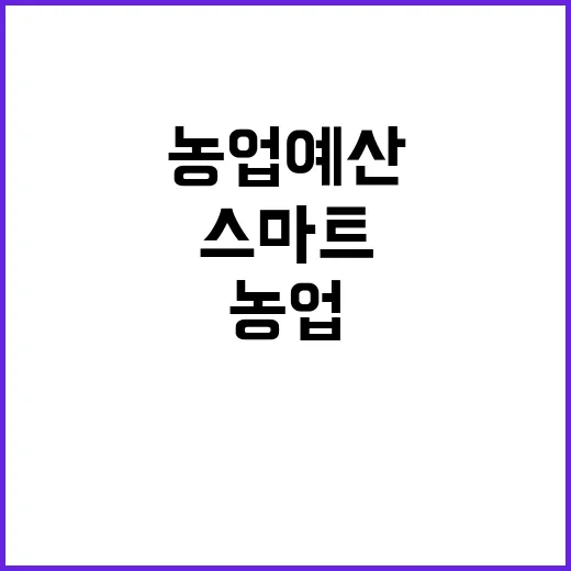 스마트농업 예산 1…