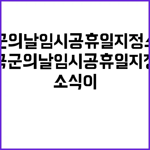 국군의 날 임시공휴일 지정 소식이 뜨겁다!