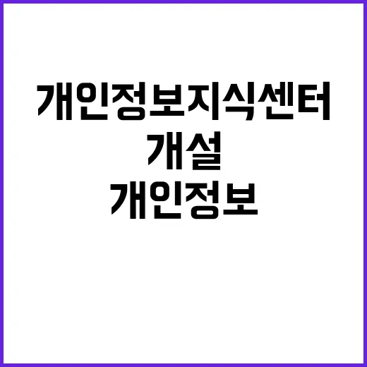 ‘개인정보지식센터’…