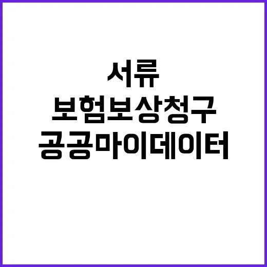 공공 마이데이터 서류 없는 보험 보상 청구 혁명!