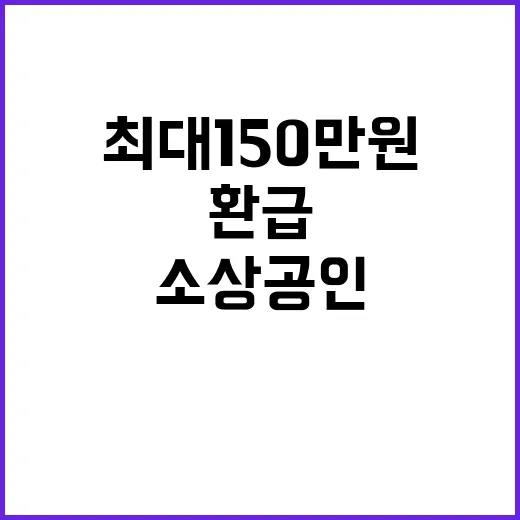 대출 환급 소상공인 이자 최대 150만 원 지원!