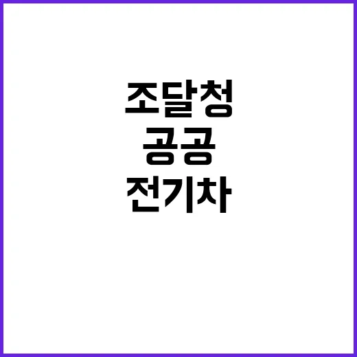 전기차 조달청의 공공부문 화재 안전관리 혁신!