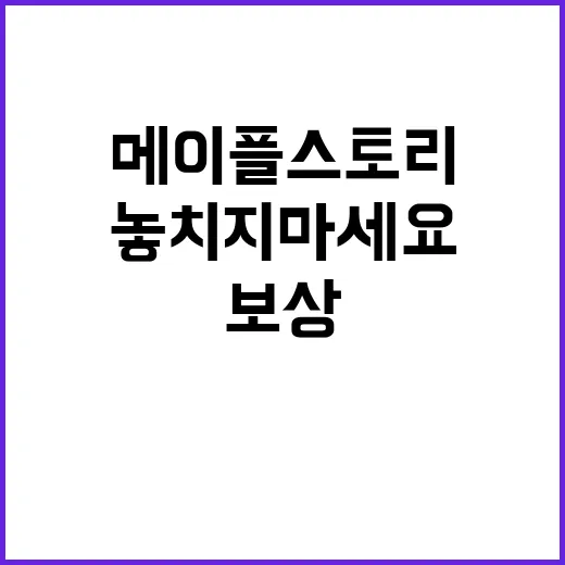 메이플스토리 보상 아이템 구입 후 놓치지 마세요!