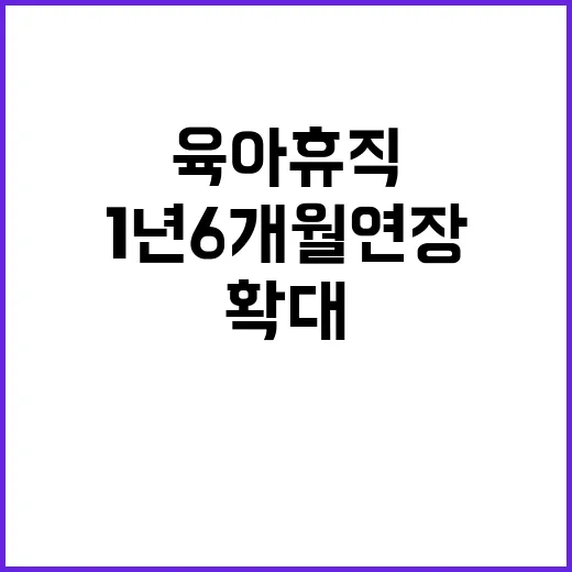 육아휴직 확대 1년 6개월 연장과 4회 분할!