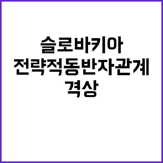 슬로바키아 전략적 동반자 관계 격상 소식 공개!