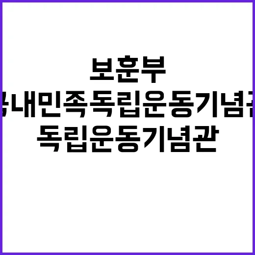 국내민족독립운동기념…