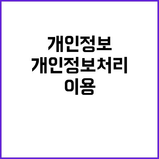 개인정보처리 법률에…