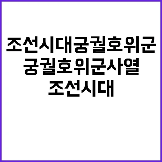 조선시대 궁궐 호위군 사열 재현 놓치지 마세요!