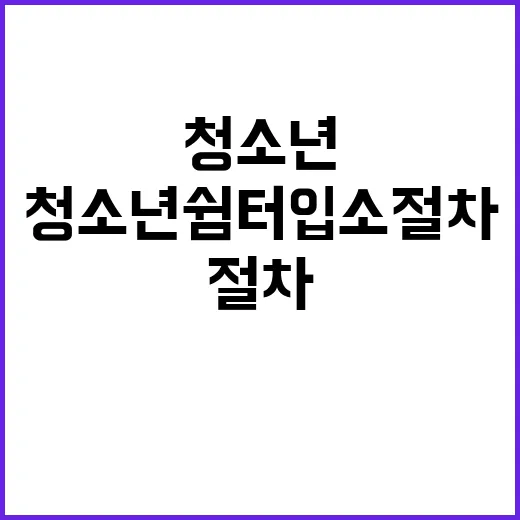 청소년쉼터 입소 절차 변화에 대한 모든 사실!