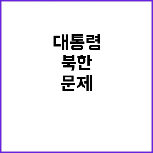 대통령 문제 북한 …