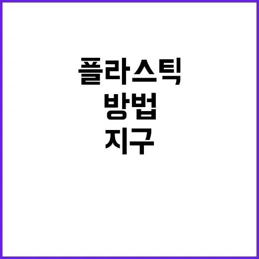 플라스틱 사용 지구 살리는 방법 공개!