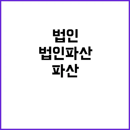 법인 파산 감소세 …