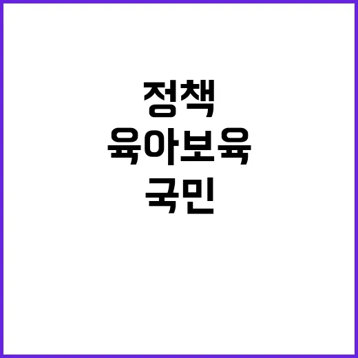 육아보육 정책 국민이 선택한 최우선 과제는?