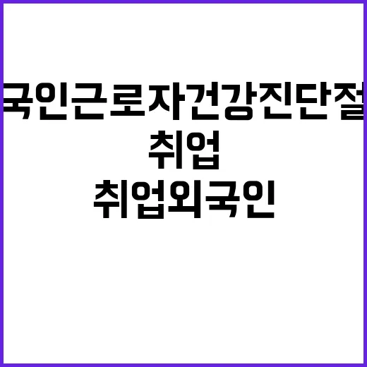 취업 외국인 근로자…