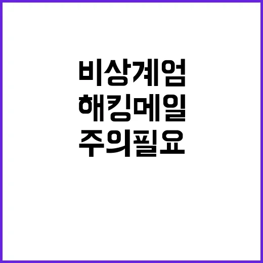 비상계엄 해킹 메일 대량 유포 주의 필요!