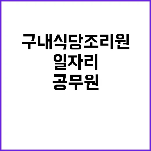 구내식당 조리원(특정업무직) 채용 재공고