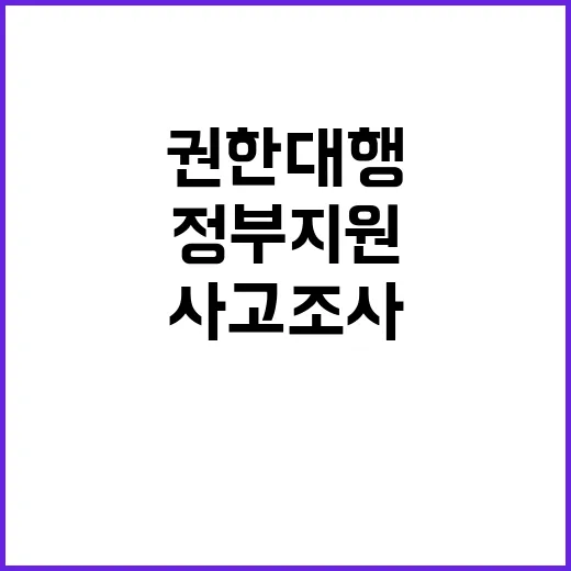 정부지원 최상목 권한대행의 투명한 사고조사 공개!