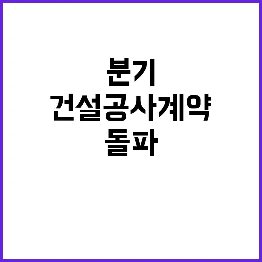 건설공사 계약 3분기 53조 원 돌파!