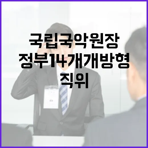 국립국악원장 직위 …