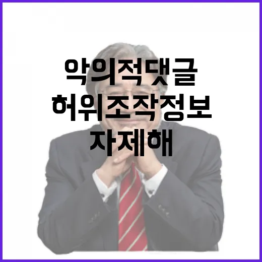 악의적 댓글 허위조…