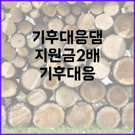 기후대응댐 지원금 …