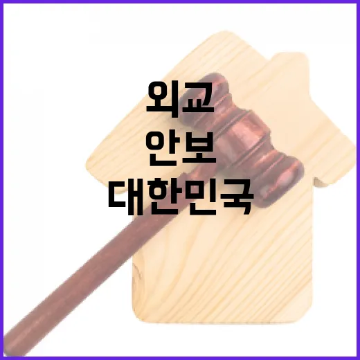 외교와 안보 흔들림 없는 대한민국의 미래!